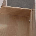 Minimalist Aesthetics Storage Function Nightstand - Scratch-Resistant Sintered Rock Stone Top Bedside Table 2-Drawer For Bedroom Lumendat