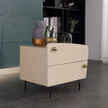 Nordic Irregular-Shaped Nightstand - Baking Paint & Practical Fresh Storage Bedside Table 2-Drawer For Bedroom Lumendat