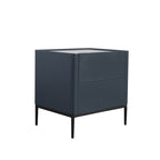 Space-Saving Minimalist Nightstand - Long-Lasting Baking Paint Color Bedside Table 2-Drawer For Bedroom Lumendat