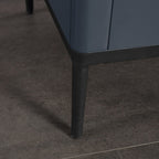 Space-Saving Minimalist Nightstand - Long-Lasting Baking Paint Color Bedside Table 2-Drawer For Bedroom Lumendat
