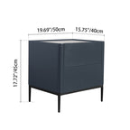 Space-Saving Minimalist Nightstand - Long-Lasting Baking Paint Color Bedside Table 2-Drawer For Bedroom Lumendat