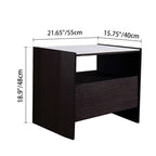 Premium Eco-Bedside Cabinet - Hollow Layer & Drawer Storage Nightstand 1-Drawer For Bedroom Lumendat