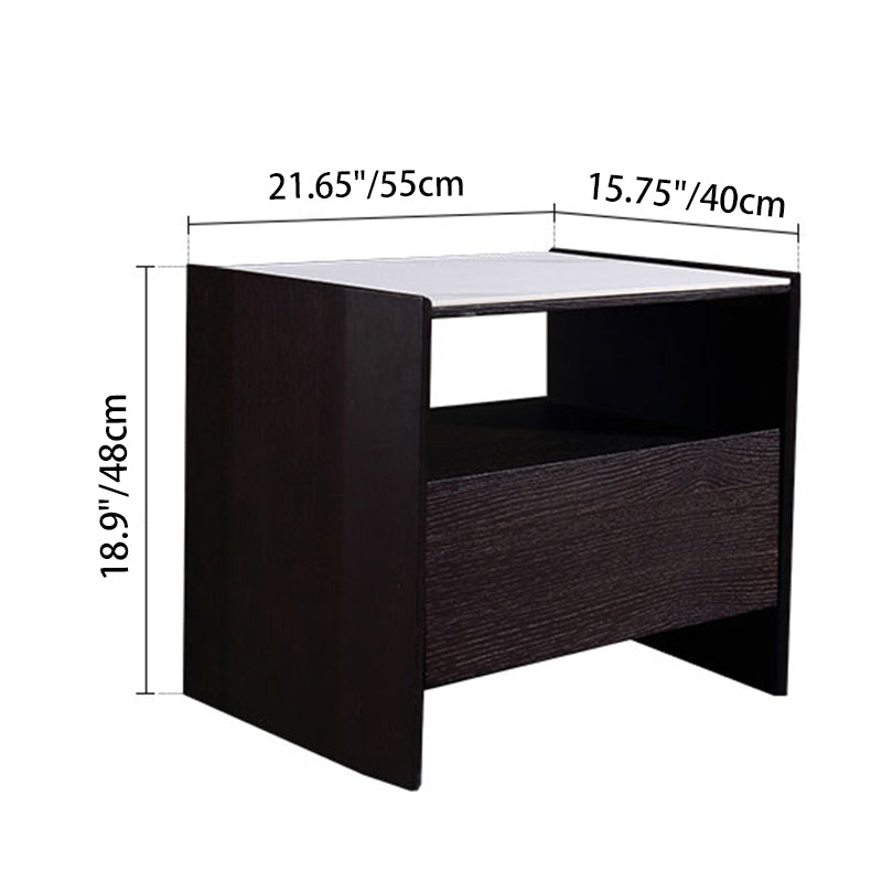 Premium Eco-Bedside Cabinet - Hollow Layer & Drawer Storage Nightstand 1-Drawer For Bedroom Lumendat