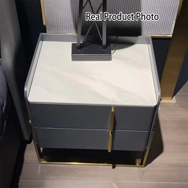 Elegant & Adaptable Scandinavian Nightstand - Stylish Versatility Bedside Table 2-Drawer For Bedroom & Living Room Lumendat