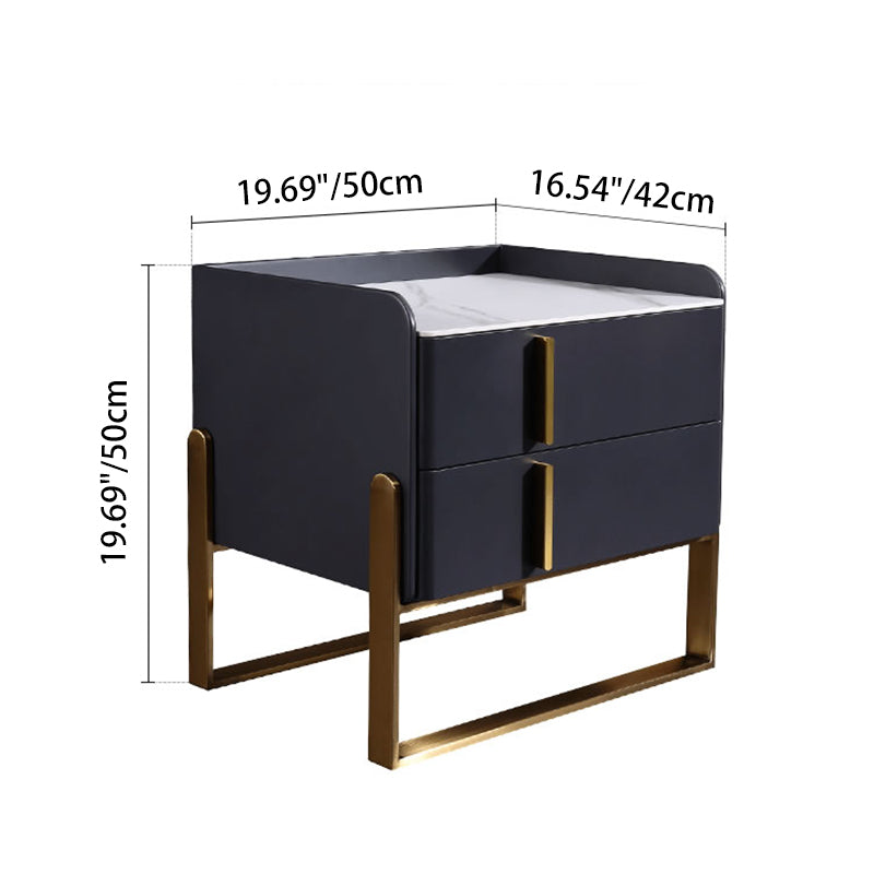 Elegant & Adaptable Scandinavian Nightstand - Stylish Versatility Bedside Table 2-Drawer For Bedroom & Living Room Lumendat