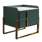 Elegant & Adaptable Scandinavian Nightstand - Stylish Versatility Bedside Table 2-Drawer For Bedroom & Living Room Lumendat