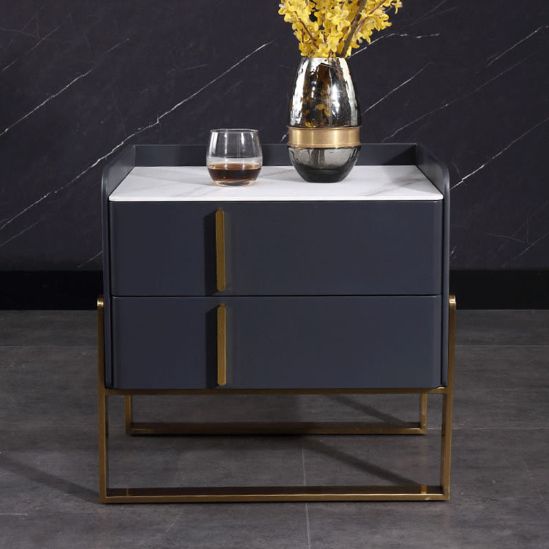 Elegant & Adaptable Scandinavian Nightstand - Stylish Versatility Bedside Table 2-Drawer For Bedroom & Living Room Lumendat