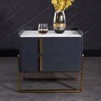 Elegant & Adaptable Scandinavian Nightstand - Stylish Versatility Bedside Table 2-Drawer For Bedroom & Living Room Lumendat