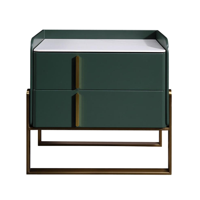 Elegant & Adaptable Scandinavian Nightstand - Stylish Versatility Bedside Table 2-Drawer For Bedroom & Living Room Lumendat