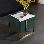 Elegant & Adaptable Scandinavian Nightstand - Stylish Versatility Bedside Table 2-Drawer For Bedroom & Living Room Lumendat