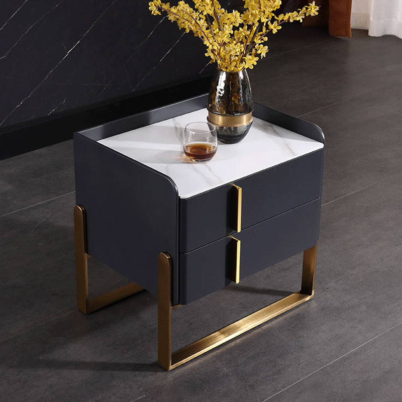 Elegant & Adaptable Scandinavian Nightstand - Stylish Versatility Bedside Table 2-Drawer For Bedroom & Living Room Lumendat