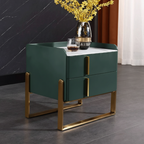 Elegant & Adaptable Scandinavian Nightstand - Stylish Versatility Bedside Table 2-Drawer For Bedroom & Living Room Lumendat