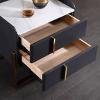 Elegant & Adaptable Scandinavian Nightstand - Stylish Versatility Bedside Table 2-Drawer For Bedroom & Living Room Lumendat