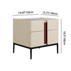 Premium Material Combination Bedside Table - Clever Dual-Drawer Storage Nightstand 2-Drawer For Elegant Bedroom Lumendat