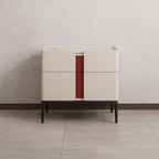 Premium Material Combination Bedside Table - Clever Dual-Drawer Storage Nightstand 2-Drawer For Elegant Bedroom Lumendat