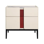 Premium Material Combination Bedside Table - Clever Dual-Drawer Storage Nightstand 2-Drawer For Elegant Bedroom Lumendat