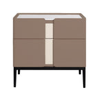 Premium Material Combination Bedside Table - Clever Dual-Drawer Storage Nightstand 2-Drawer For Elegant Bedroom Lumendat
