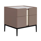 Premium Material Combination Bedside Table - Clever Dual-Drawer Storage Nightstand 2-Drawer For Elegant Bedroom Lumendat