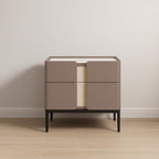 Premium Material Combination Bedside Table - Clever Dual-Drawer Storage Nightstand 2-Drawer For Elegant Bedroom Lumendat