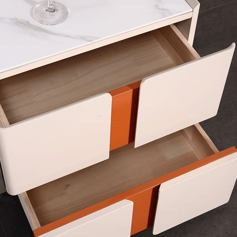 Personalized & Flexible Luxury Bedside Table - Detachable Legs & Symmetrical Block Design Nightstand 2-Drawer For Bedroom Lumendat