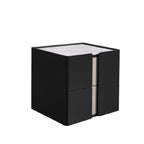 Personalized & Flexible Luxury Bedside Table - Detachable Legs & Symmetrical Block Design Nightstand 2-Drawer For Bedroom Lumendat