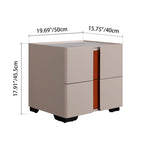 Personalized & Flexible Luxury Bedside Table - Detachable Legs & Symmetrical Block Design Nightstand 2-Drawer For Bedroom Lumendat