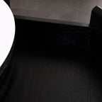 Round Industrial Nightstand - High-Recognition Shape & Unique Material-Mix Bedside Table 1-Drawer For Bedroom & Living Room Lumendat