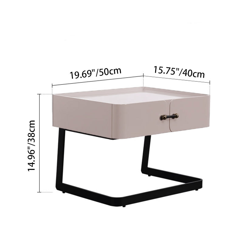 Chic Floating-Design Bedside Table - Balancing Function & Decoration Perfectly Nightstand 1-Drawer For Bedroom Lumendat