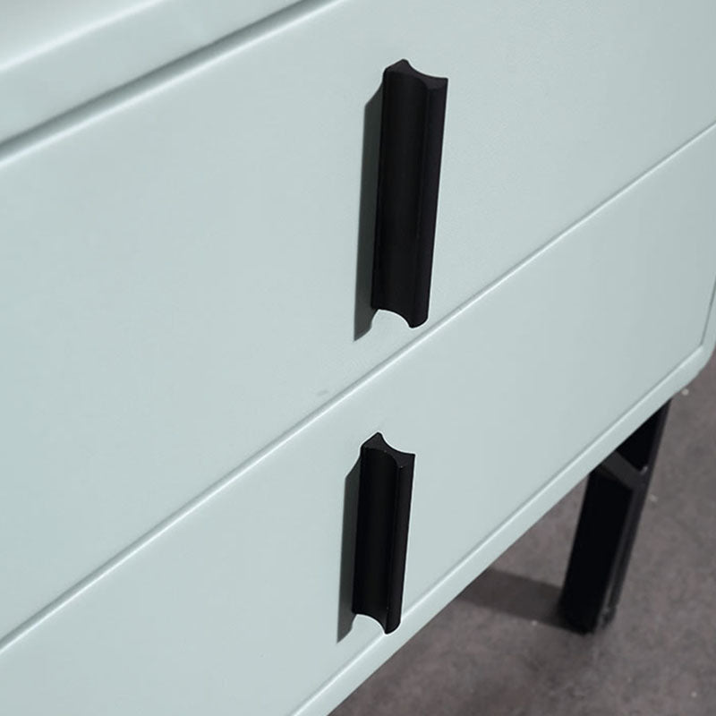 Faux Leather Upholstered Nordic Bedside Table - Premium Touch & Easy Maintenance Nightstand 2-Drawer For Bedroom Lumendat