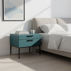 Eco-Friendly Scandinavian Nightstand - Function-Aesthetics Fusion Bedside Table 2-Drawer For Bedroom Lumendat