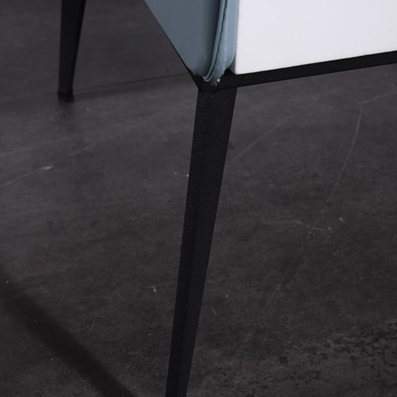 Color-Blocked Geometric Bedside Table - Scratch-Resistant & Stain-Proof Rock Slab Top Nightstand 1-Drawer For Bedroom Lumendat