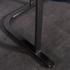 Hardcore Industrial-Style Bedside Table - Durable Rock Slab Top & Exquisite Faux Leather Stitching Nightstand 1-Drawer For Bedroom Lumendat
