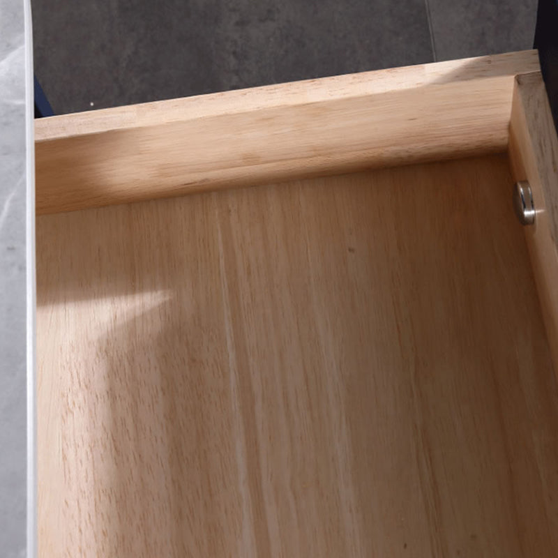 Hardcore Industrial-Style Bedside Table - Durable Rock Slab Top & Exquisite Faux Leather Stitching Nightstand 1-Drawer For Bedroom Lumendat