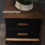 Vintage Classic Walnut Bedside Table - High-Texture Craftsmanship Nightstand 2-Drawer For Bedroom & Living Room Lumendat