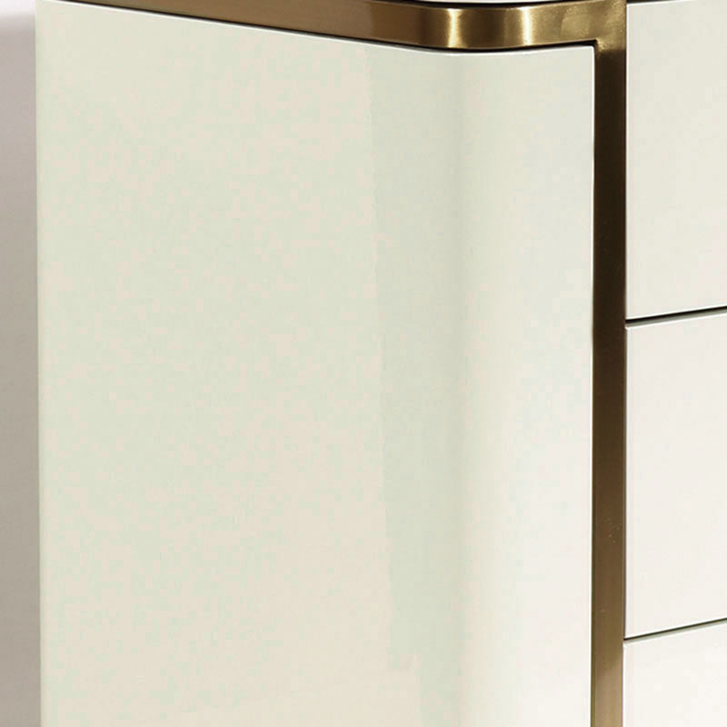 Stylish Minimalist Bedside Table - E1 Eco-Friendly Material Nightstand 3-Drawer For Bedroom & Living Room Lumendat