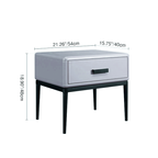 Industrial-Style Bedroom Bedside Table - E1 Eco-Friendly Solid Wood 1-Drawer Nightstand For Bedroom & Living Room Lumendat