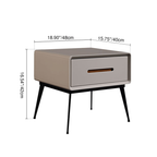 E1 Formaldehyde-Free Bedside Table - Delicate Baking Paint Craftsmanship & Solid Wood 1-Drawer Nightstand For Bedroom & Living Room Lumendat