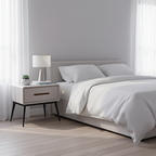 E1 Formaldehyde-Free Bedside Table - Delicate Baking Paint Craftsmanship & Solid Wood 1-Drawer Nightstand For Bedroom & Living Room Lumendat