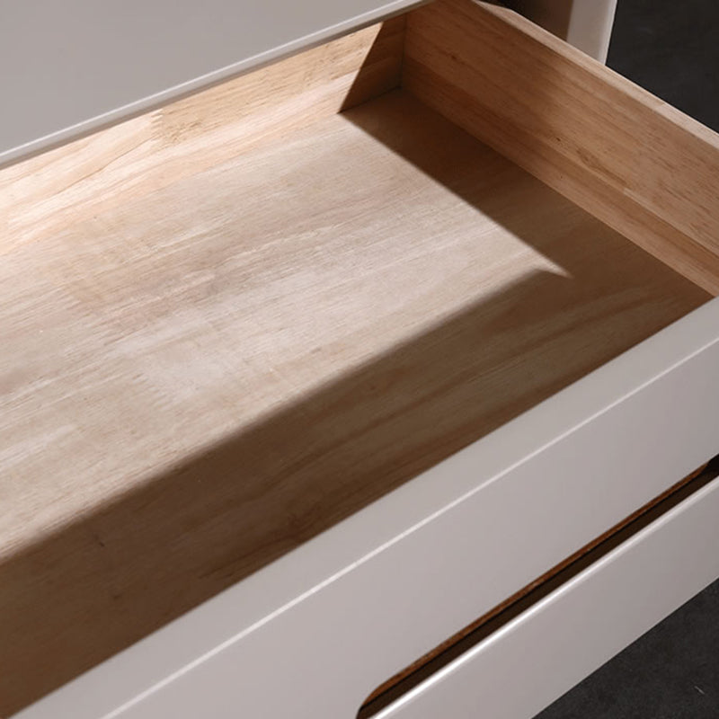E1 Formaldehyde-Free Bedside Table - Delicate Baking Paint Craftsmanship & Solid Wood 1-Drawer Nightstand For Bedroom & Living Room Lumendat