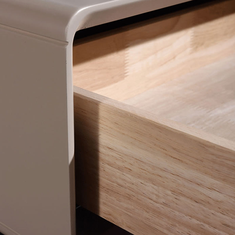 E1 Formaldehyde-Free Bedside Table - Delicate Baking Paint Craftsmanship & Solid Wood 1-Drawer Nightstand For Bedroom & Living Room Lumendat