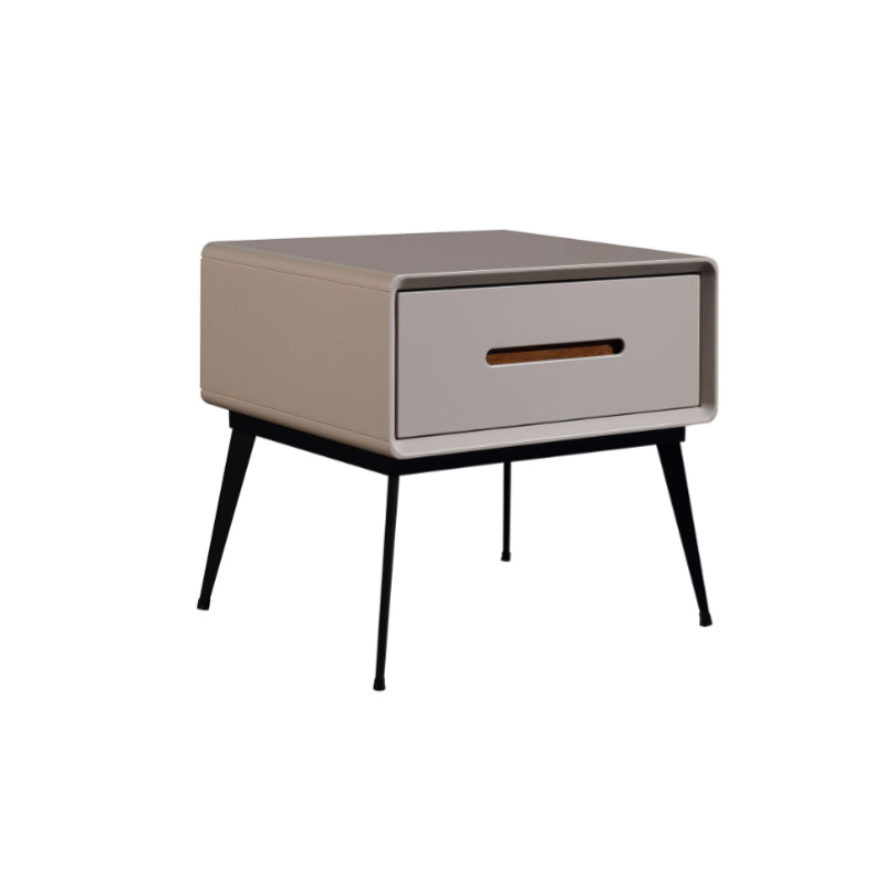 E1 Formaldehyde-Free Bedside Table - Delicate Baking Paint Craftsmanship & Solid Wood 1-Drawer Nightstand For Bedroom & Living Room Lumendat