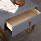 E1 Eco-Safe Industrial Bedside Table - Scratch-Resistant Baking Paint Nightstand 1-Drawer Nightstand For Bedroom & Living Room Lumendat