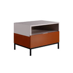 Fresh Vibe Scandinavian Nightstand - Smooth Baked Paint & Concealed Storage Bedside Table 1-Drawer Nightstand For Bedroom Lumendat