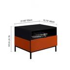 Fresh Vibe Scandinavian Nightstand - Smooth Baked Paint & Concealed Storage Bedside Table 1-Drawer Nightstand For Bedroom Lumendat