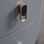 Premium Luxury Nightstand - Matte Baked Paint Curved Multi-Style Adaptability Bedside Table 2-Drawer For Bedroom Lumendat