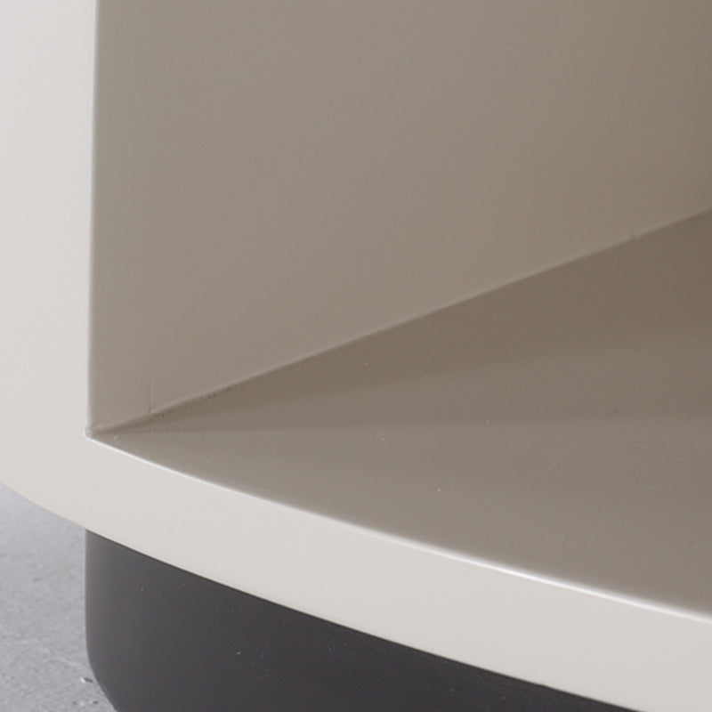 Sleek Handleless Bedside Table - Press-to-Open Rebound Rail & Premium Baked Paint Nightstand 1- Drawer For Bedroom Lumendat