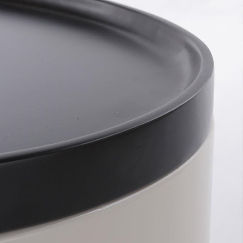 Sleek Handleless Bedside Table - Press-to-Open Rebound Rail & Premium Baked Paint Nightstand 1- Drawer For Bedroom Lumendat