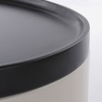 Sleek Handleless Bedside Table - Press-to-Open Rebound Rail & Premium Baked Paint Nightstand 1- Drawer For Bedroom Lumendat
