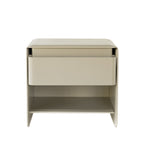 Modern Minimalist Nightstand - Wireless Charging & Easy-Clean Baking Paint Bedside Table -Drawer For Bedroom Lumendat