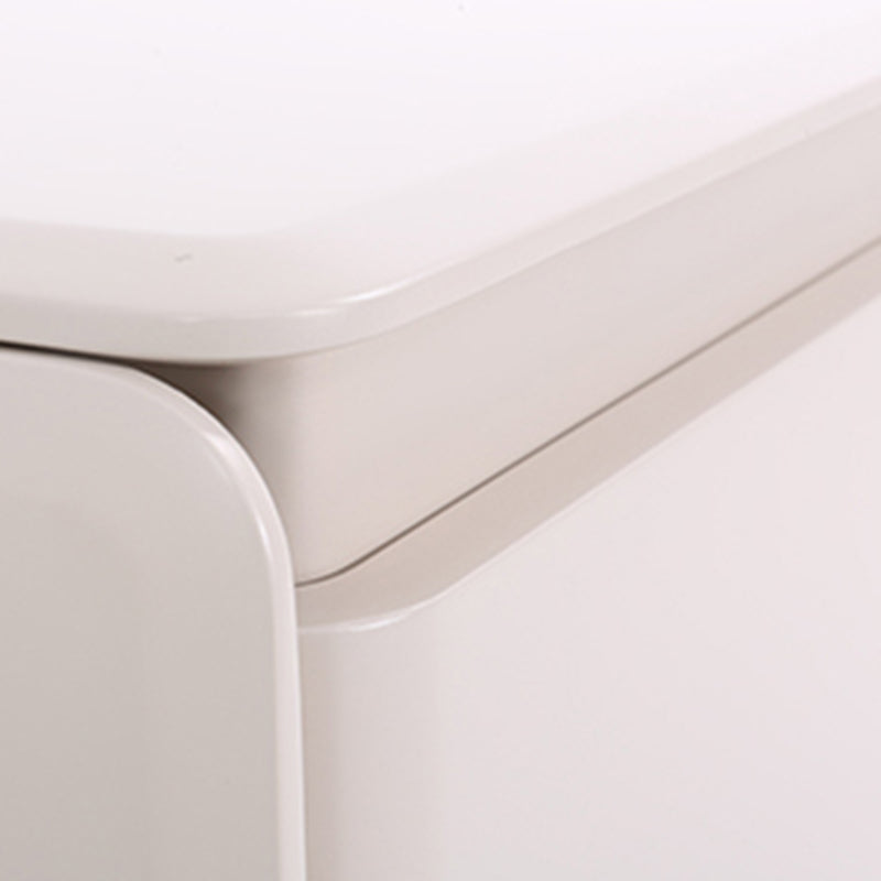 Modern Minimalist Nightstand - Wireless Charging & Easy-Clean Baking Paint Bedside Table -Drawer For Bedroom Lumendat